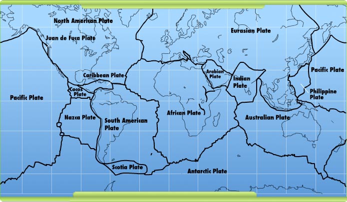 map of the tectonic plate boundaries Interactives Dynamic Earth Plates Boundaries map of the tectonic plate boundaries