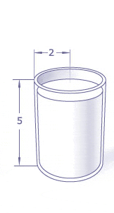 2 different sized cylinders