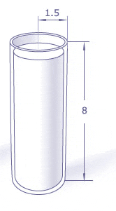 2 different sized cylinders