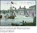 [Picture of busy colonial harbor]