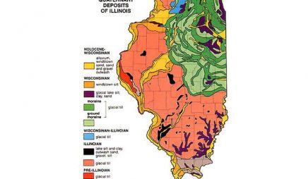 Pleistocene glacial deposits in Illinois