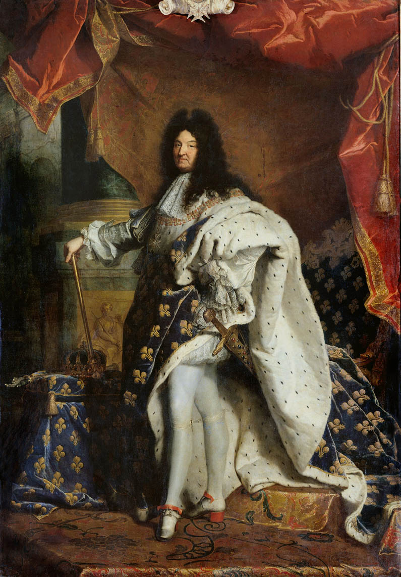 King Louis XIV V Neck T Shirt by Orleans Heraldry & Fine Art