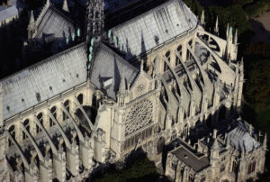 Aerial View of Notre Dame Cathedral