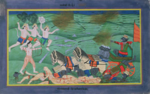 “Battle of Lanka, between Rama and Ravana, King of the Rakshasas” from the Ramayana