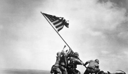 American Marines Raising American Flag on Mount Suribachi, Iwo Jima